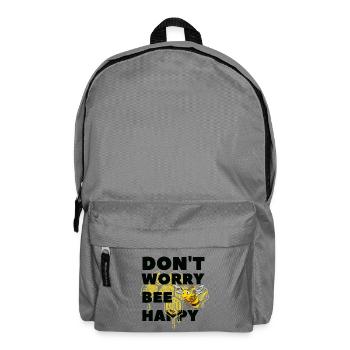 Mach dir keine Sorgen, Bee Happy - Rucksack - Mittelgrau - Vorne