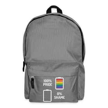 Pride Month - 100% Stolz, 0% Scham - Rucksack - Mittelgrau - Vorne