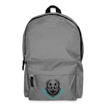Panda Pandabär Tattoo mit Bambus - Rucksack - Mittelgrau - Vorne