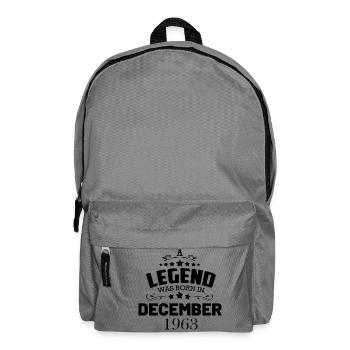 A legend was born in December 1963 - Backpack - elephant grey - Front