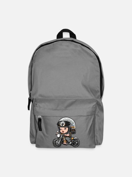 bébé motard, futur motard, baby biker - Sac à dos - gris éléphant