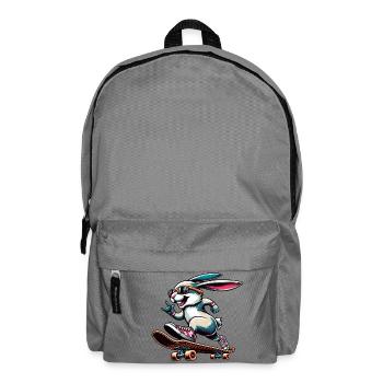 Cool Skateboarder lapin de Pâques Design - Sac à dos - gris éléphant - Devant