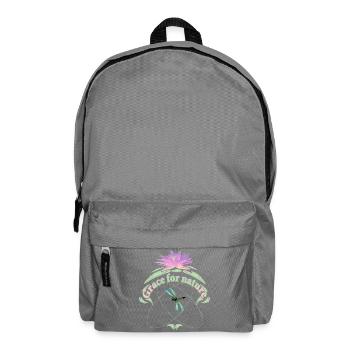 GRACE for NATURE Water Lily with Leaves Dragonfly - Backpack - elephant grey - Front