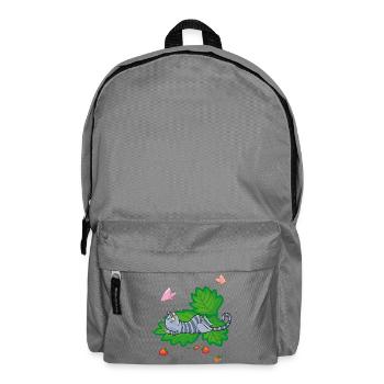 Erdbeerzeit, Naschkatze - Rucksack - Mittelgrau - Vorne
