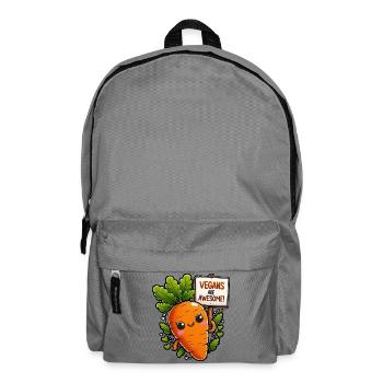 Vegan carrot mascots are great - Backpack - elephant grey - Front