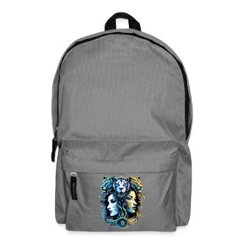 Conception fantastique de têtes de lion et de têtes de - Sac à dos - gris éléphant - Devant