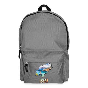Aquarell Landkarte Ibiza - Rucksack - Mittelgrau - Vorne