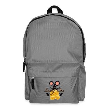 Whimsical Mouse with Cheesy Quirk - Backpack - elephant grey - Front
