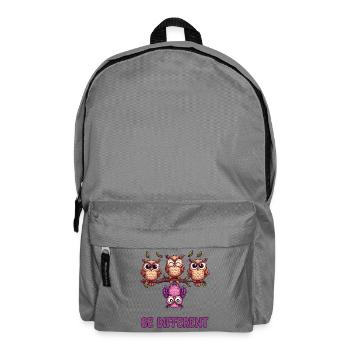 Blending In Is So Overrated Be Different Cute Owls - Backpack - elephant grey - Front