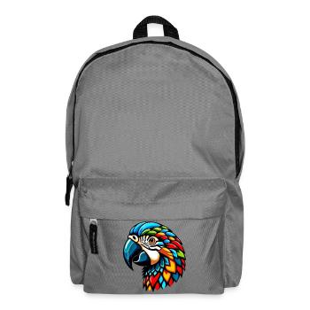Harlekin Papagei - Rucksack - Mittelgrau - Vorne