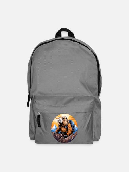 Murmeltier Bergsteiger / Wandern Murmeltiere - Rucksack - Mittelgrau