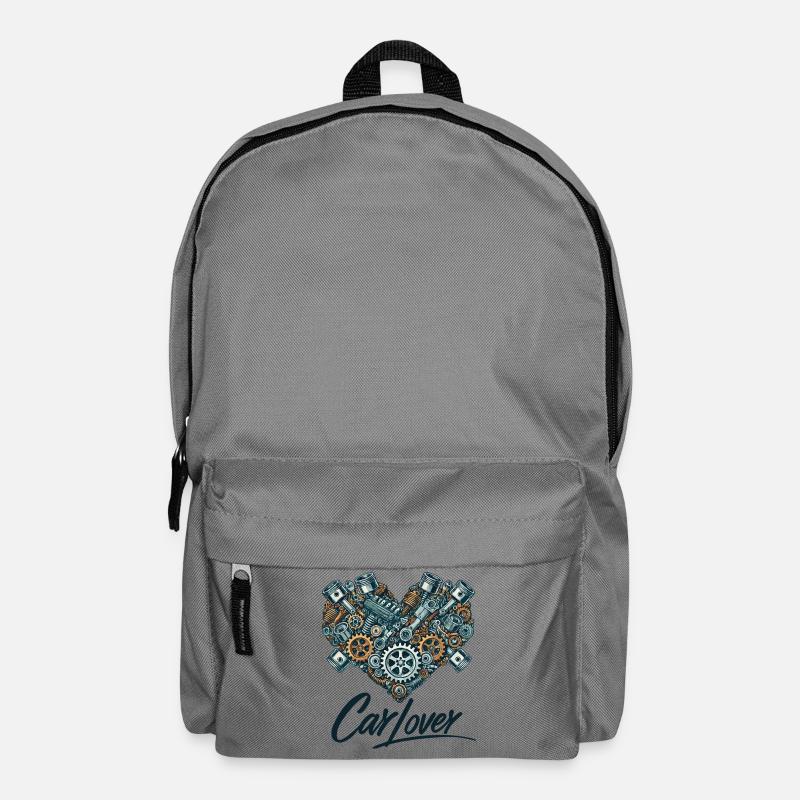 Car Lover Heart - Rucksack - Mittelgrau
