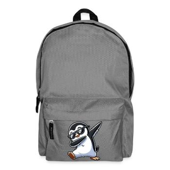 Cool Penguin Dab Sunglasses Cartoon - Backpack - elephant grey - Front