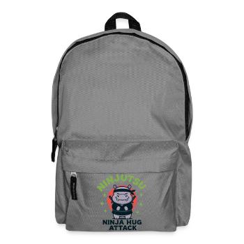 Ninja Cuddle Hippo - Backpack - elephant grey - Front