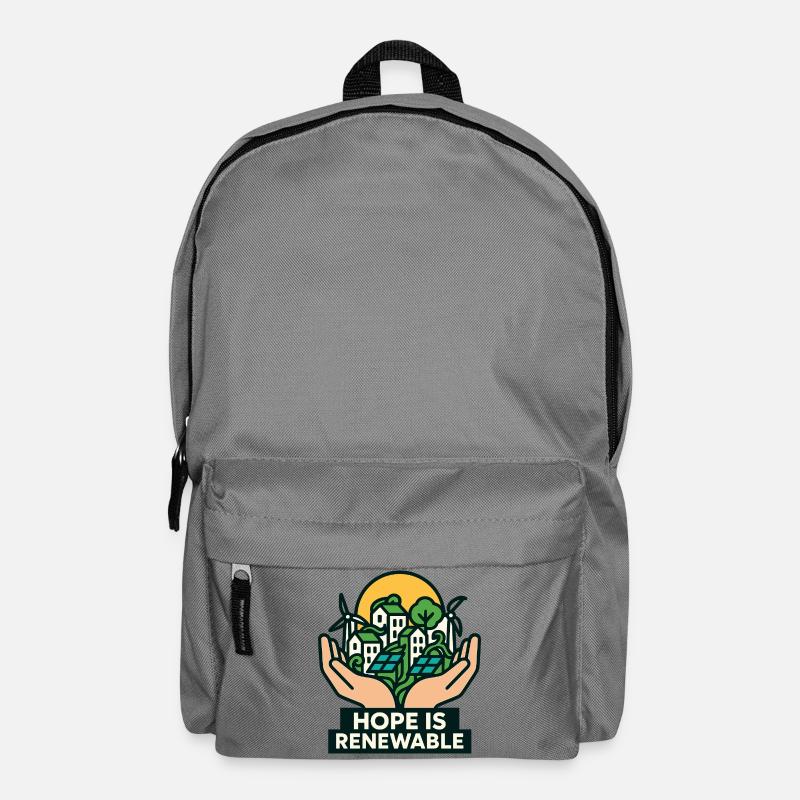 Hoffnung ist erneuerbar - Rucksack - Mittelgrau