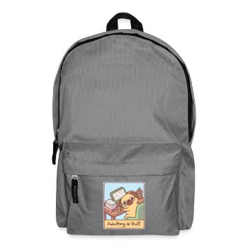 Überlasteter trauriger Mops, der erwachsen wird, ist Ruff Funny - Rucksack - Mittelgrau - Vorne