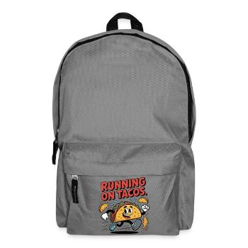 Running taco animation for fun and exercise - Backpack - elephant grey - Front