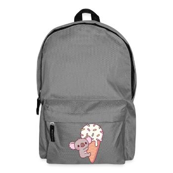 Lustiger Koala, der sich an Eiswaffel klammert - Rucksack - Mittelgrau - Vorne