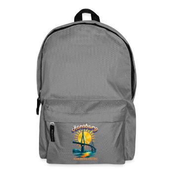 Chemise Hamburg Köhlbrand Bridge – Design rétro - Sac à dos - gris éléphant - Devant