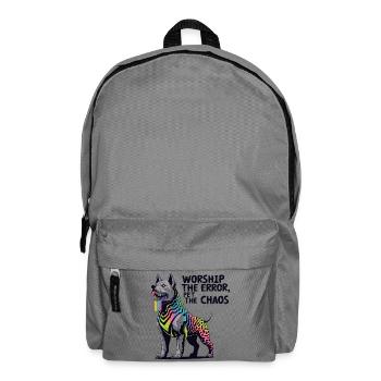 Neon Abyssal Dog Illustration - Backpack - elephant grey - Front