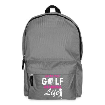 Vivre cette vie de grand-mère de golf Citation drôle active - Sac à dos - gris éléphant - Devant