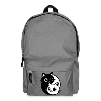 Ying Yang Katzenporträt  - Rucksack - Mittelgrau - Vorne