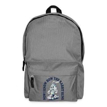 Rabbit Sprint Cartoon - Backpack - elephant grey - Front