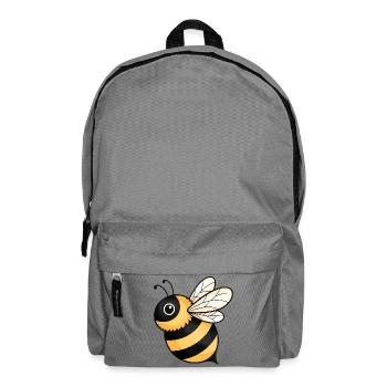 Happy Bee Yellow Black - Backpack - elephant grey - Front
