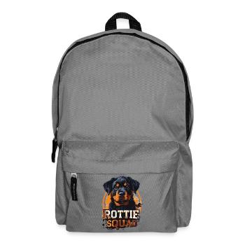 Rottie Squad – Conception Rottweiler solide - Sac à dos - gris éléphant - Devant