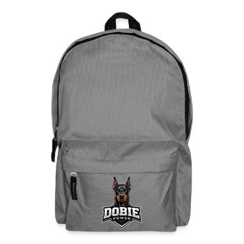 Dobie Power Doberman Motif - Backpack - elephant grey - Front