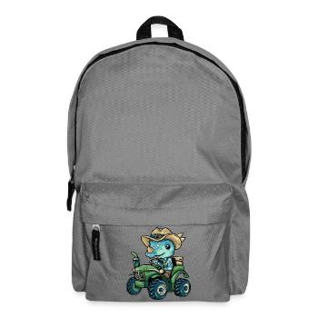 Dinosaurier triceratops Traktor Farmer - Rucksack - Mittelgrau - Vorne