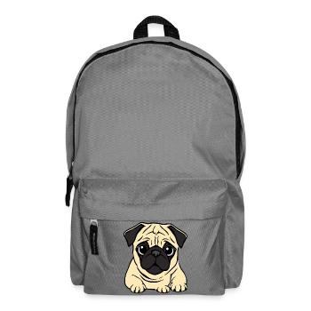Mops Hunde T-shirt Geschenk Weihnachten - Rucksack - Mittelgrau - Vorne