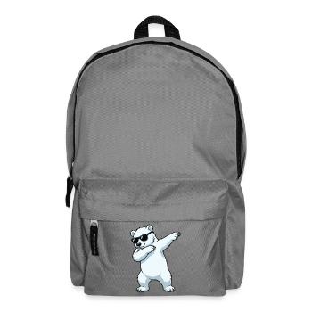 Dab Polar Bear Cartoon - Backpack - elephant grey - Front