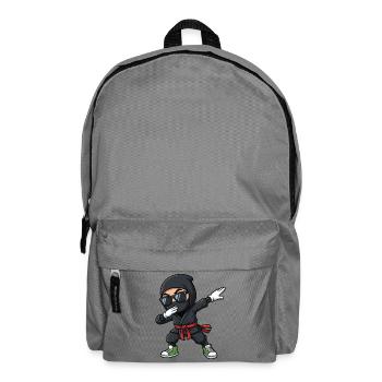 Funny Dabbing Ninja Cartoon - Backpack - elephant grey - Front