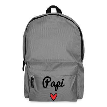 PAPI. Grandpa. DAD. FATHER'S DAY. HAPPY FATHER'S DAY. - Backpack - elephant grey - Front