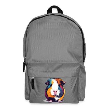 Colorful Guinea Pig Pop Art Illustration - Backpack - elephant grey - Front