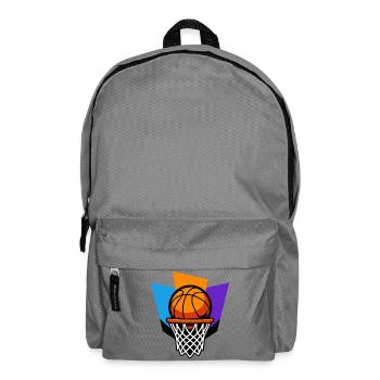 Conception graphique du dunk de panier de basket-ball - Sac à dos - gris éléphant - Devant