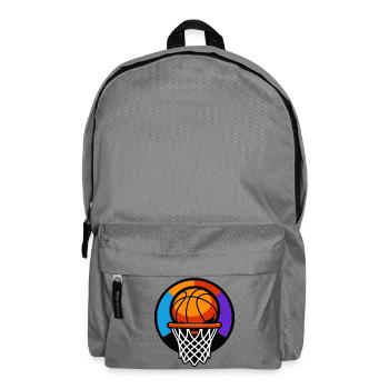 Basketball Hoop Ball Icon Graphic - Backpack - elephant grey - Front