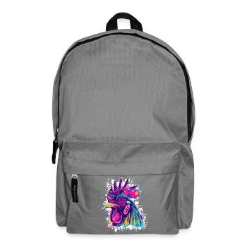 Rooster Art Graffiti - Backpack - elephant grey - Front