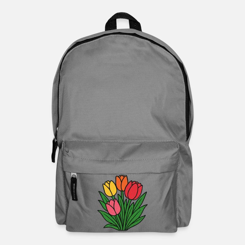 Floraison de la parcelle de tulipes - Sac à dos - gris éléphant