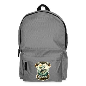 Weekend Forecast Fishing Retro Motiv - Rucksack - Mittelgrau - Vorne