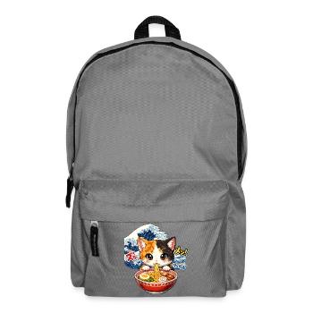Kawaii Cats Ramen Nouilles Japon Ukiyo-E Rétro - Sac à dos - gris éléphant - Devant