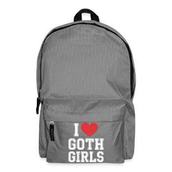 Ich liebe Goth Girls - Rucksack - Mittelgrau - Vorne