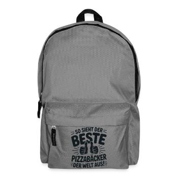 Pizzabäcker Geschenkidee - Rucksack - Mittelgrau - Vorne