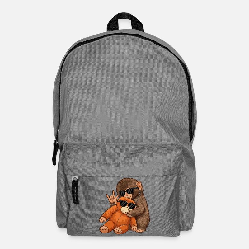 Monkey Punch Rock Music Funny Gift - Backpack - elephant grey