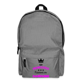 Princesse née Novembre Beau Cadeau Anniversaire - Sac à dos - gris éléphant - Devant