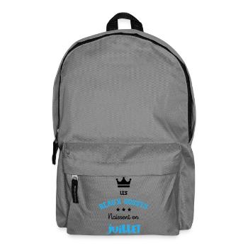Cadeau naissance bébé garçon Juillet Beaux Gosses - Sac à dos - gris éléphant - Devant