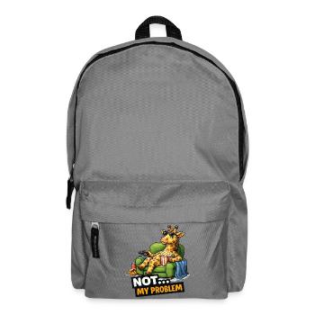 Not My Problem Giraffe Couch Meme - Backpack - elephant grey - Front