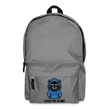 Introvertierter Waschbär – Lass mich in Ruhe Design - Rucksack - Mittelgrau - Vorne