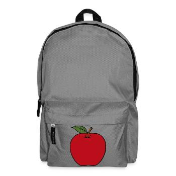 Apfel minimalistisch Geschenk - Rucksack - Mittelgrau - Vorne